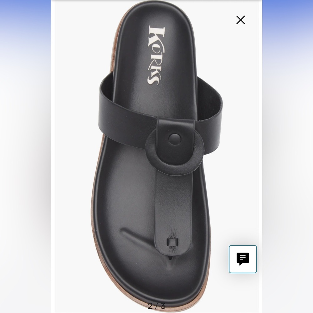 Korks Audie Black Slide Sandals